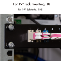 19" Fiber Optic Panel for 24× LC Duplex or SC simplex adapter