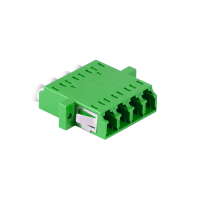 Fiber Adapter LC Quad, 12 pieces, with flange, green