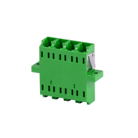 Fiber Adapter LC Quad, 12 pieces, with flange, green