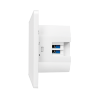 Wall outlet, 2x USB-C, 25 W, PD, installation depth: 35 mm, white