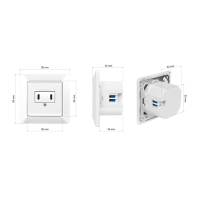 Wall outlet, 2x USB-C, 25 W, PD, installation depth: 35 mm, white