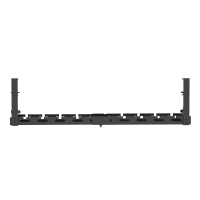 Cable tray organizer, Under-Desk mounting, clamp-on, extendable, metal, black