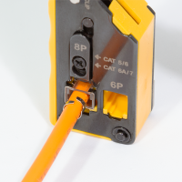 Crimp tool for CAT5/6/6A/7 & PASS THROUGH connectors