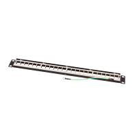 Modular 24-port Cat.6A keystone patch panel, 1U, 19" rackmount, EconLine
