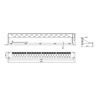 Modular 24-port Cat.6A keystone patch panel, 1U, 19" rackmount, EconLine